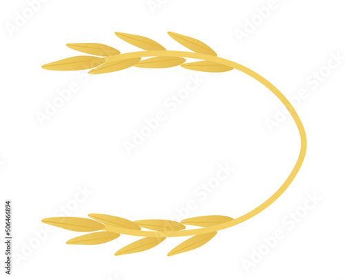 Golden leaf headband. vector illustration