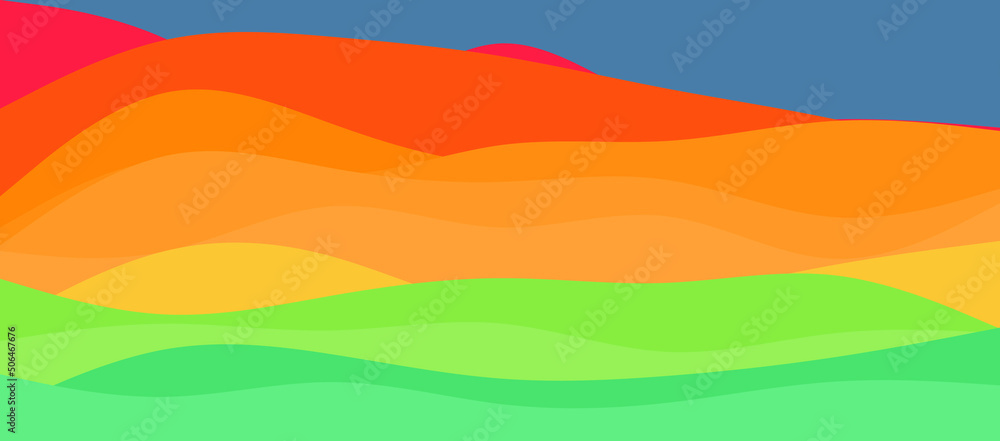 Abstract background presented in multi-layer color stack