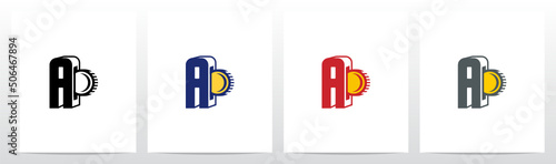 Coin Insert On Letter Logo Design A