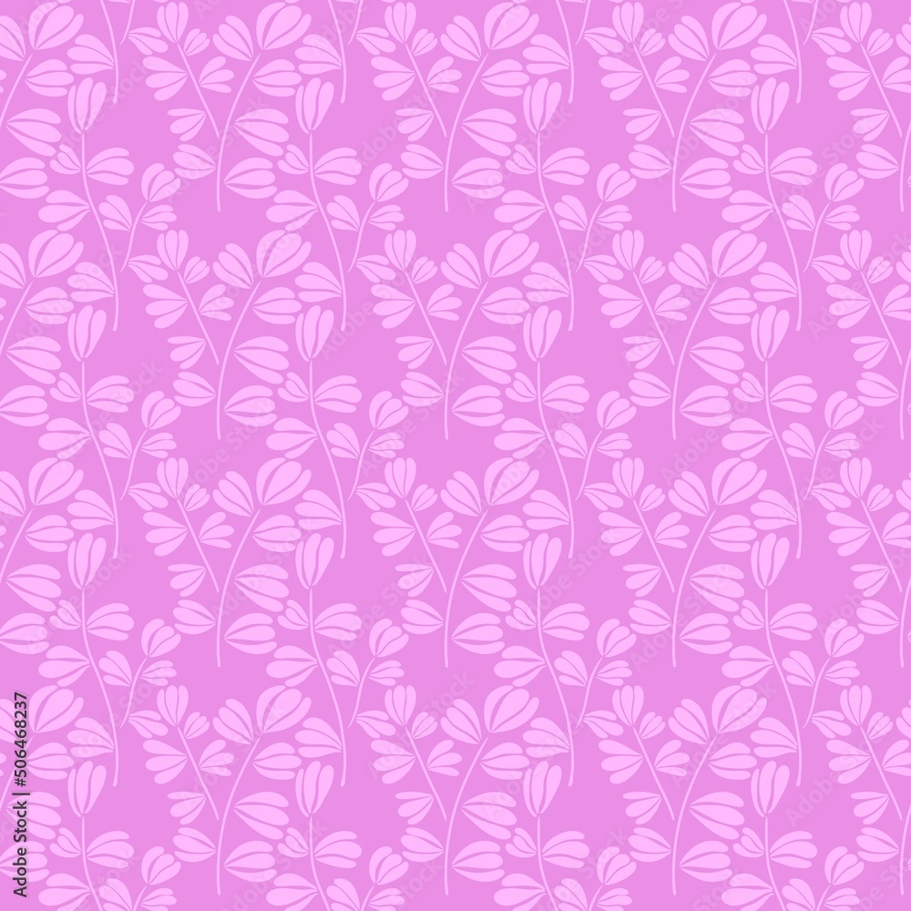 Summer floral seamless coloured leaves pattern for fabrics and packaging and linens and kids and wrapping paper