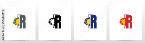 Coin Insert On Letter Logo Design R