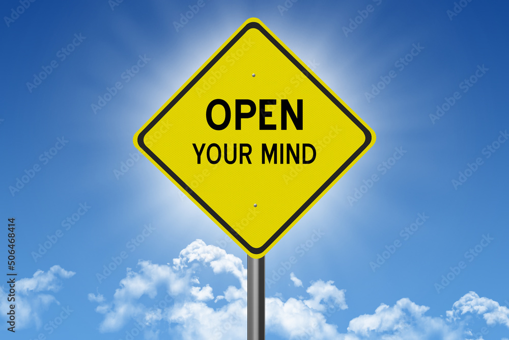 sign on blue sky background with sun and clouds and inspirational text sign on blue sky background with sun and clouds and inspirational text