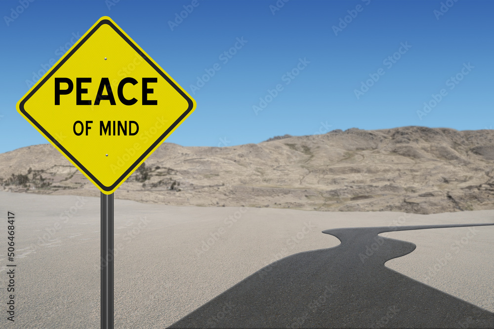 Peace of Mind road sign.