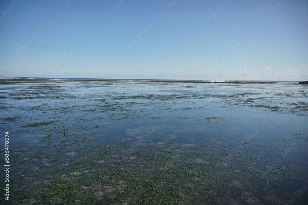 custom made wallpaper toronto digitalbeautiful blue sky beach view with sun rays reflection over sea water
