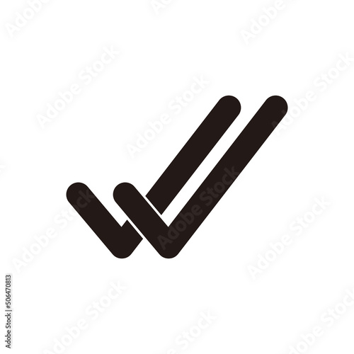 Double check icon vector illustration  sign