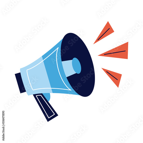blue megaphone sound