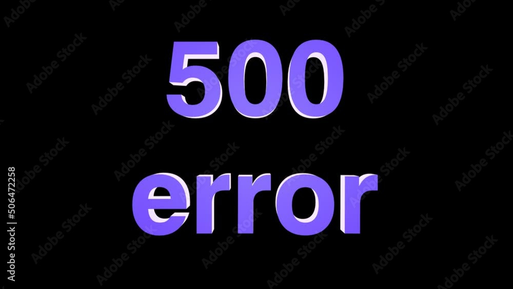 3D animation 500 Internal server error . The concept of computer technology and programming. 3D animation 500 Internal server error . The concept of computer technology and programming.