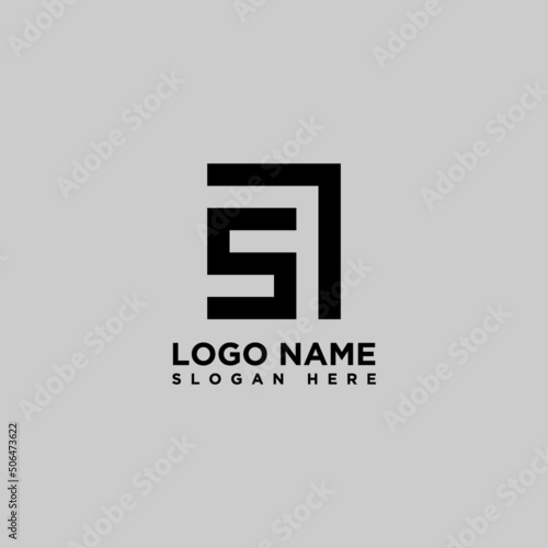 sf letter logo design