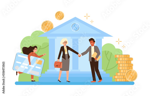 Environmental social governance in flat style, illustration om white background.