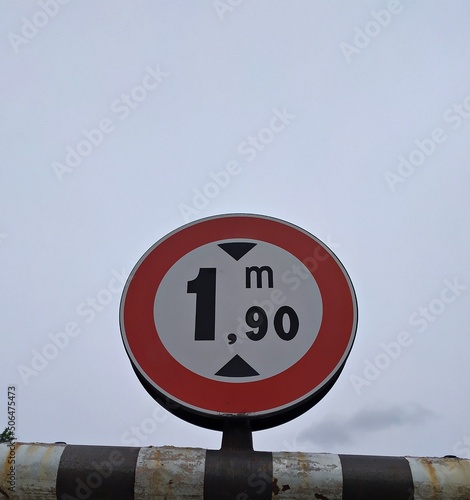 Italy: Access prohibited to vehicles over 1.90 meters high.
