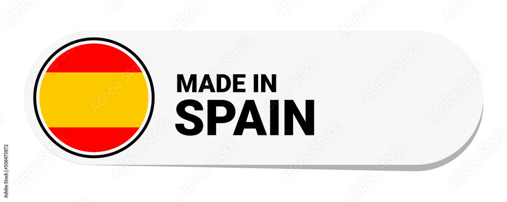 Icon made in Spain, isolated on white background Icon made in Spain, isolated on white background