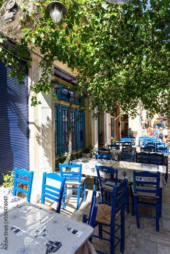 Beautiful authentic street on the island of Rhodes in Greece. © LALSSTOCK