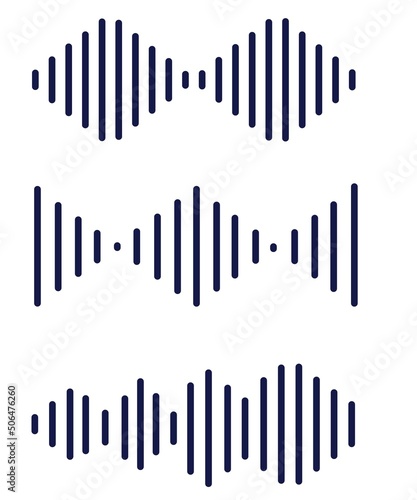 Sound wawe simple vector icons