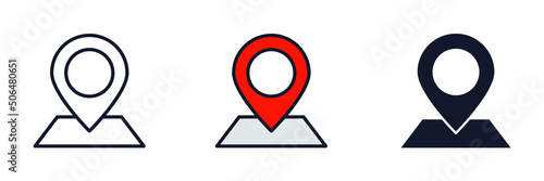 location icon symbol template for graphic and web design collection logo vector illustration