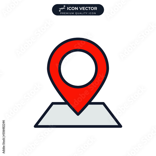 Free Download location icon symbol template for graphic and web design collection logo vector illustration - GFXLoad