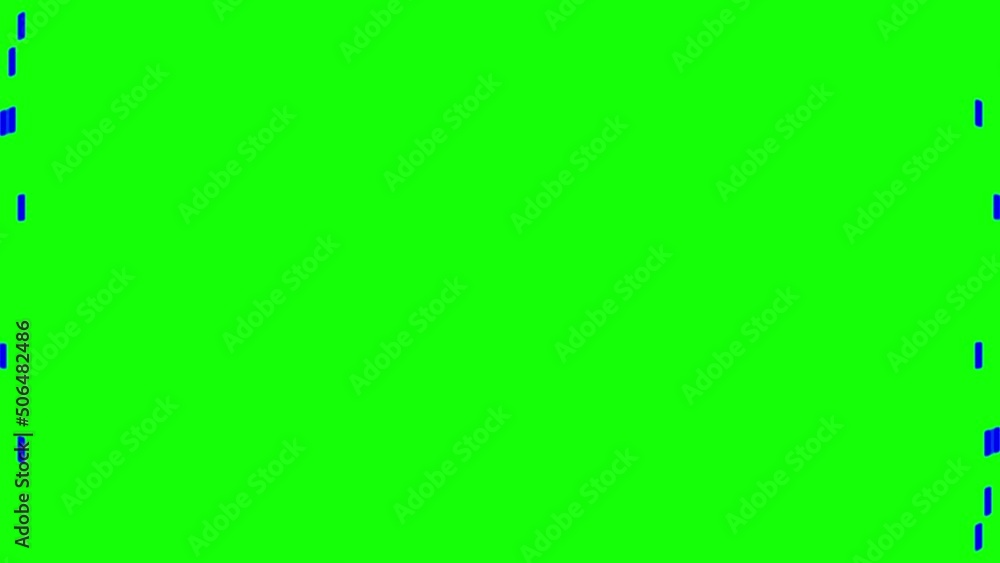 Abstract Gate transition intro. CG animation with blue and green chroma key.