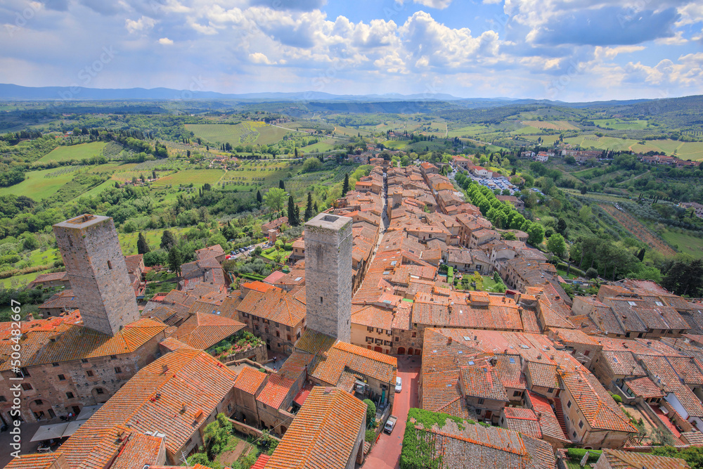 San Gimignano, Toscane, Italie	
