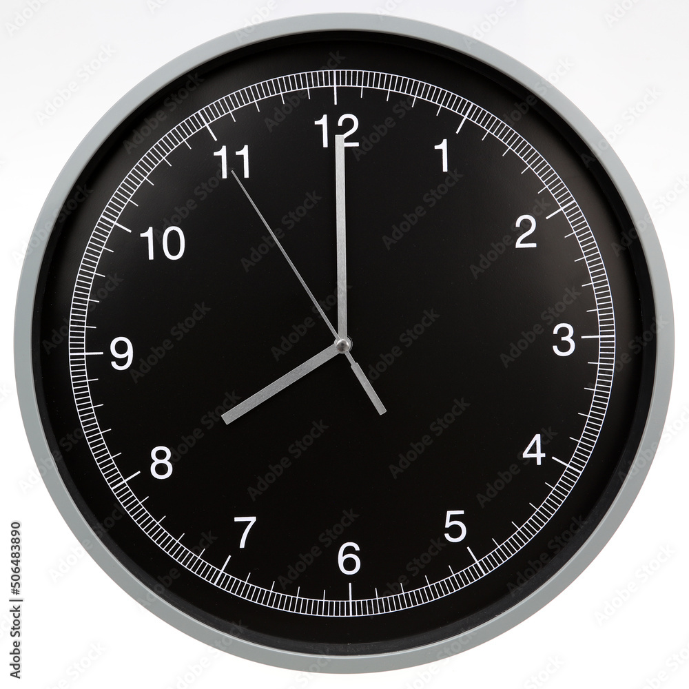 Wall clock showing eight o'clock isolated on white background Wall clock showing eight o'clock isolated on white background