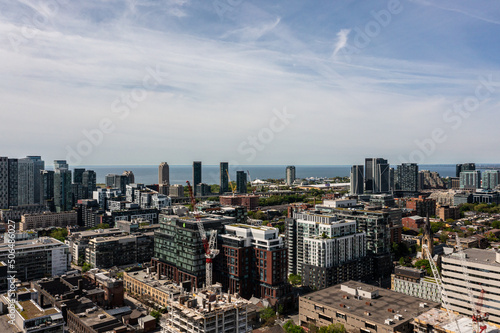 South Etobicoke  dron views  Parklawn queen street west  mimco condos in view  ask well as lake ontario  © contentzilla