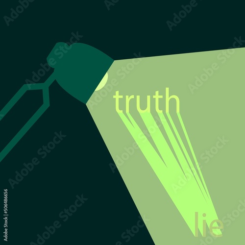 the lamp shines and shows the truth of the lie