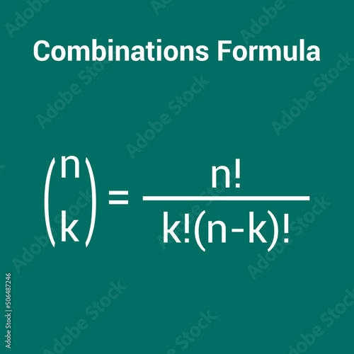 combinations formula in mathematics vector