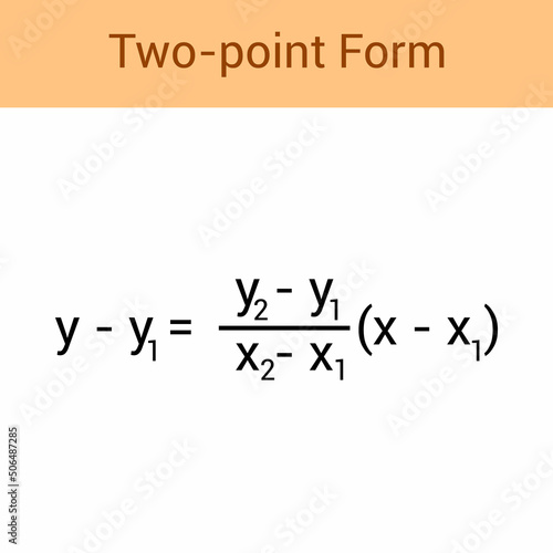 equation of a straight line formulas in mathematics. Two-point form