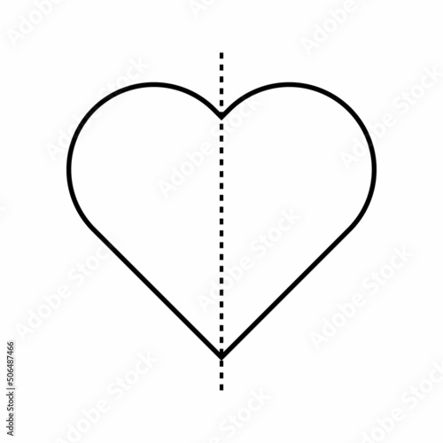 line of symmetry of heart