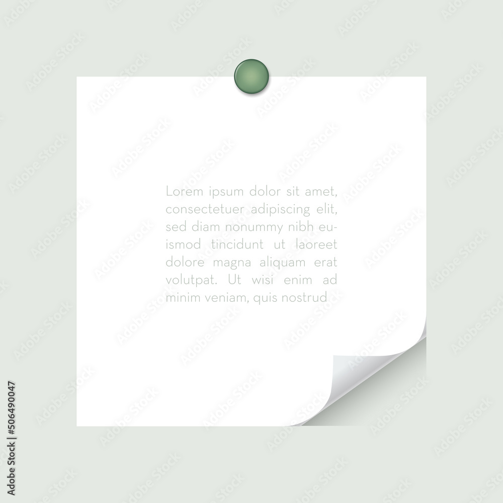 Paper shadow effect and button, realistic vector isolated illustration ...