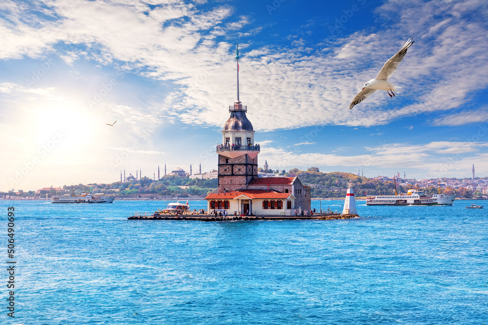 The Maiden's Tower, Bosphorus, Marmara sea, Istanbul, Turkey