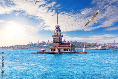 The Maiden's Tower, Bosphorus, Marmara sea, Istanbul, Turkey