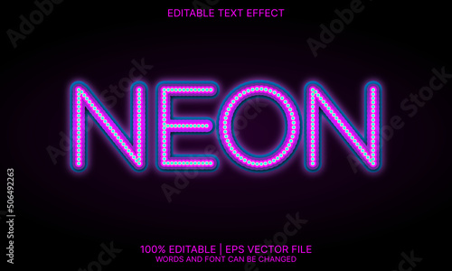 Neon text effect