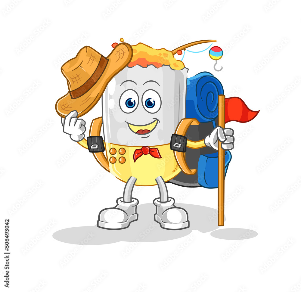 Fototapeta premium cigarette scout vector. cartoon character
