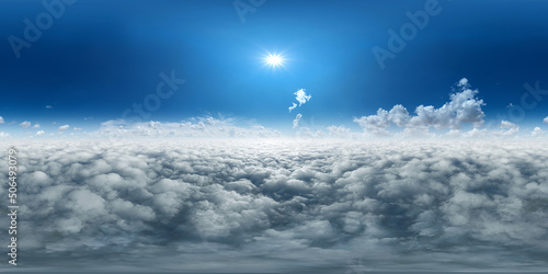 Obraz na płótnie above the clouds 360° x 180° vr environment w salonie