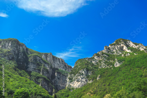 Beautiful landscape, mountains and blue sky