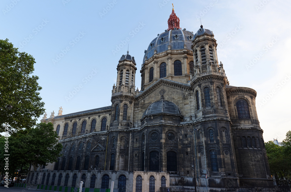 Church of St. Augustin , Paris. Built between 1860 and 1871, this church is located on the crossroads of Boulevard Haussmann and Boulevard Malesherbes.