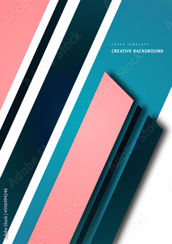 Inclined stripes and lines. Template for business presentations, app covers and website designs. Vector
