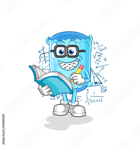 bolster pillow geek cartoon. cartoon mascot vector