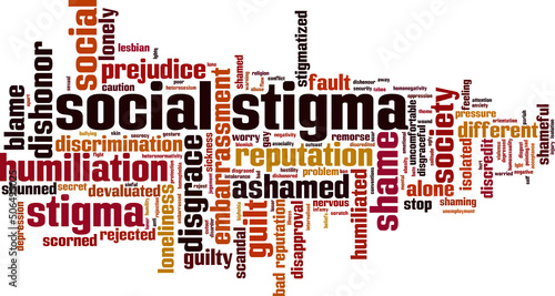 Social stigma word cloud photo