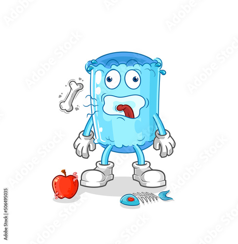 bolster pillow burp mascot. cartoon vector