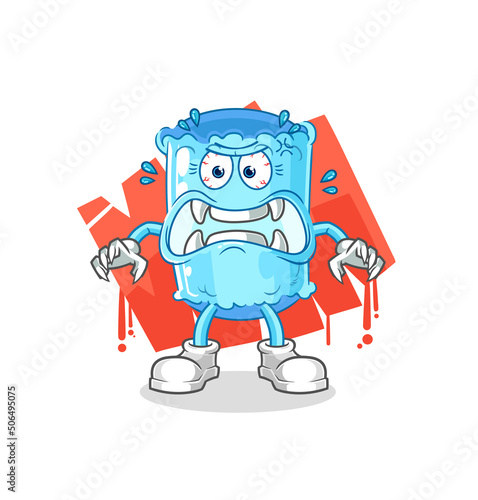bolster pillow monster vector. cartoon character