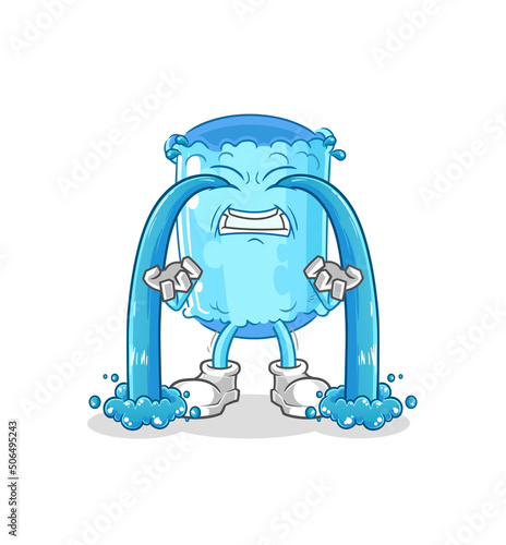 bolster pillow crying illustration. character vector