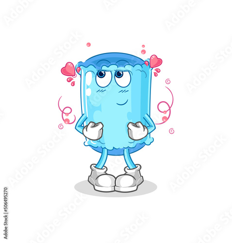 bolster pillow shy vector. cartoon character