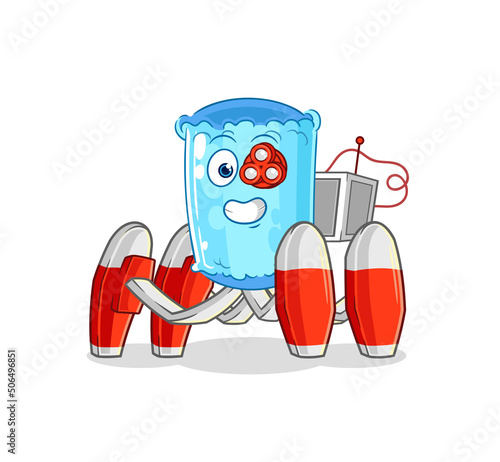 bolster pillow future robot vector. cartoon character