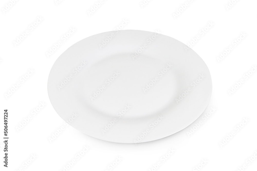 White plate on isolated white background White plate on isolated white background