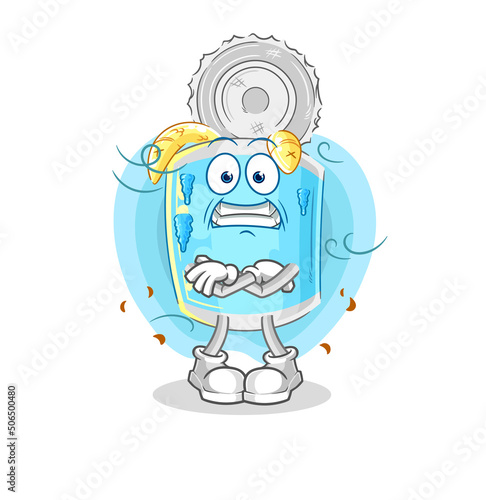 canned fish cold illustration. character vector