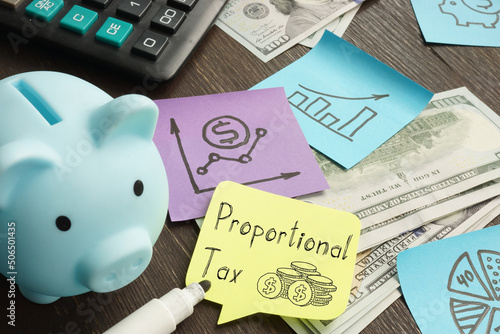 Принти на полотні Proportional Tax is shown using the text