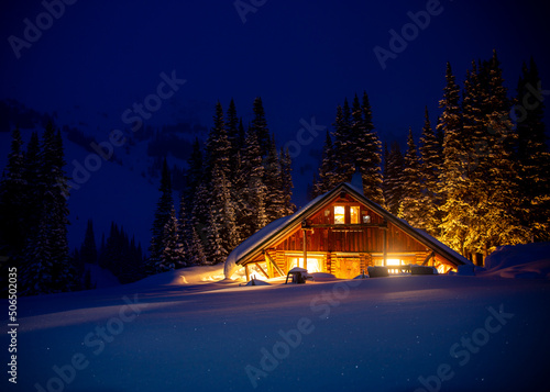 Winter Cabin Glow