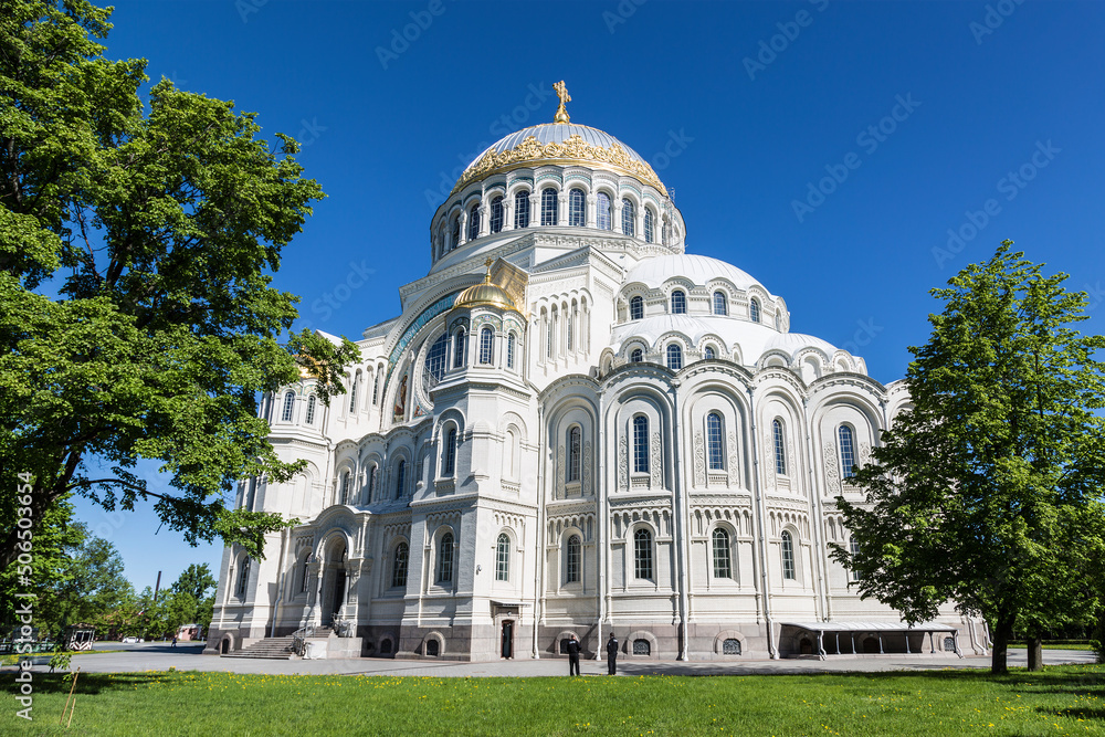 Sea Cathedral of St. Nicholas in Kronstadt, St. Petersburg, Russia