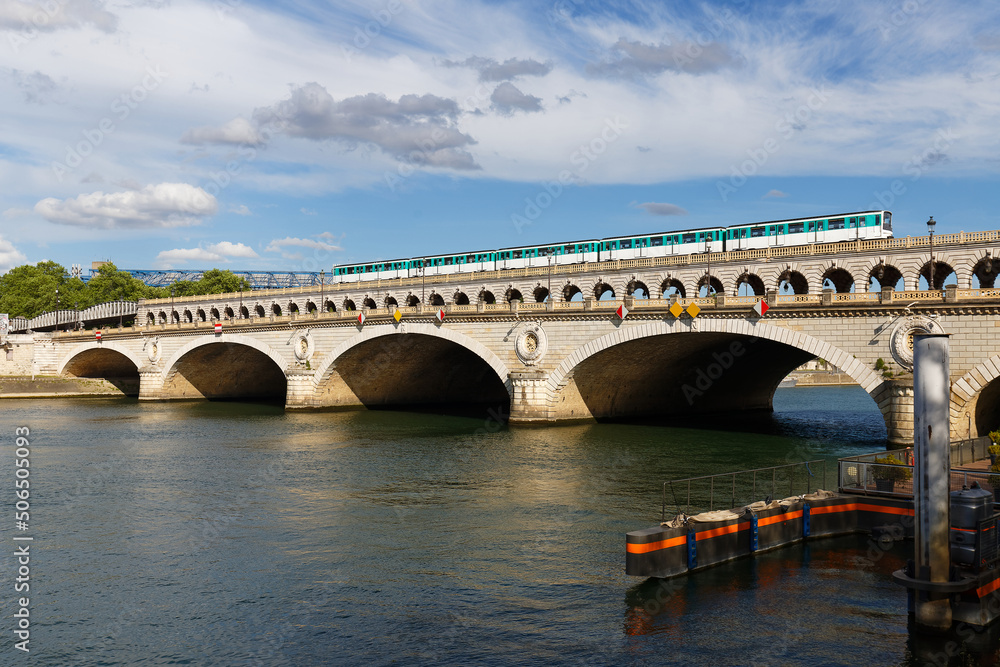 The Bercy bridge at sunny day , Paris, France