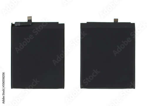 battery for phone, spare part for phone, on white background